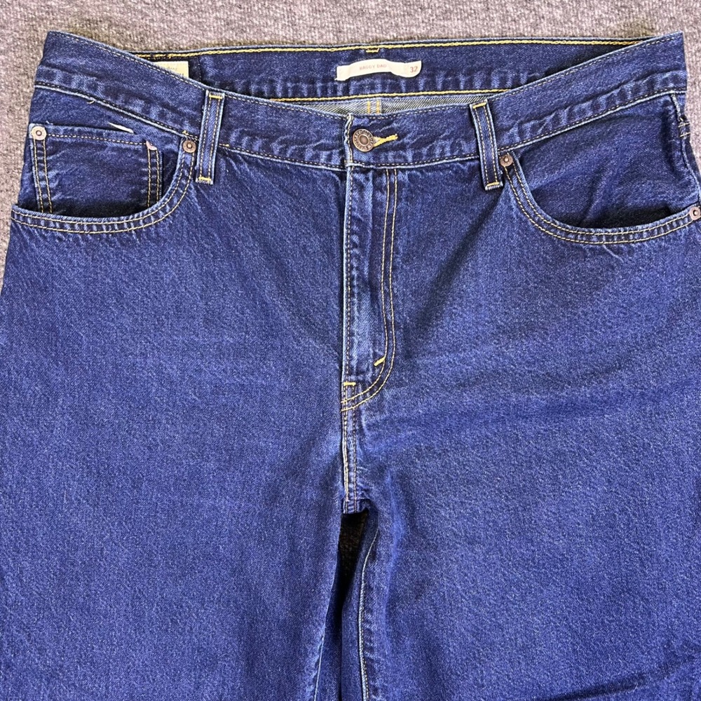 Levis Premium Jeans Mens 32x30 Baggy Dad Wide Leg Dark Wash Relaxed Fits36x30 - Picture 5 of 16